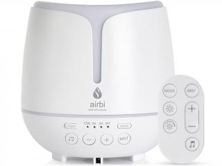 Airbi – ultrazvukový aroma difuzér s Bluetooth reproduktorem SONIC, bílá