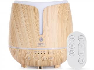 Airbi – ultrazvukový aroma difuzér s Bluetooth reproduktorem SONIC, světlé dřevo