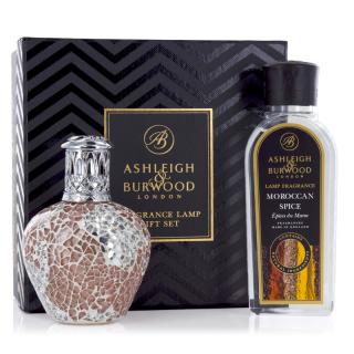 Ashleigh & Burwood – sada katalytická lampa Apricot Shimmer mala, náplň Moroccan Spice (Marocké koření) 250 ml