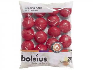Bolsius – plovoucí svíčky, červené 20 ks