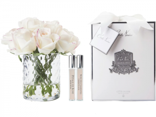 Côte Noire – Herringbone kytice 11 parfémovaných růží Pink Blush Rose Buds