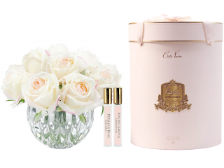 Côte Noire – Luxury Round Bouquet kytice 13 parfémovaných růží Pink Blush