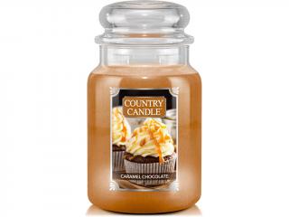 Country Candle – vonná svíčka Caramel Chocolate (Čokoláda s karamelem), 680 g