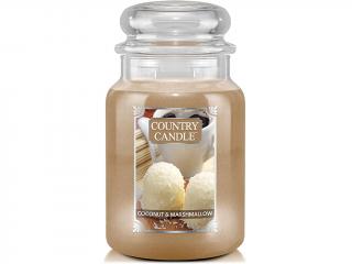 Country Candle – vonná svíčka Coconut & Marshmallow (Kokosový marshmallow), 680 g
