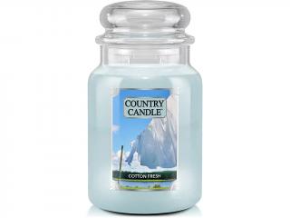 Country Candle – vonná svíčka Cotton Fresh (Svěží bavlna), 680 g