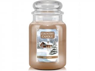 Country Candle – vonná svíčka Cozy Cabin (Útulná chata), 680 g