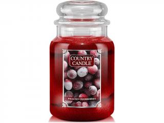Country Candle – vonná svíčka Frosted Cranberries (Ojíněné brusinky), 680 g