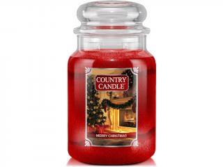 Country Candle – vonná svíčka Merry Christmas (Veselé Vánoce), 680 g