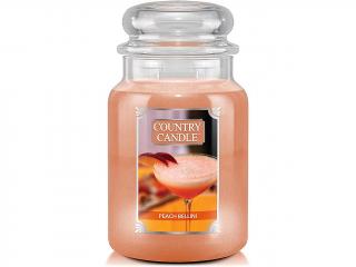 Country Candle – vonná svíčka Peach Bellini (Broskvový koktejl), 680 g