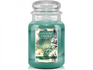 Country Candle – vonná svíčka Tinsel Thyme (Pozlacený tymián), 680 g