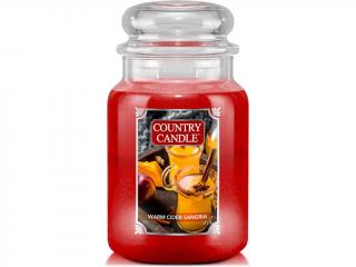 Country Candle – vonná svíčka Warm Cider Sangria (Teplá jablečná sangria), 680 g