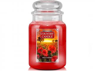 Country Candle – vonná svíčka Wild Poppies (Divoký mák), 680 g