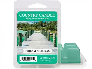 Country Candle – vonný vosk Citrus & Seagrass (Citrusy a mořská tráva), 64 g