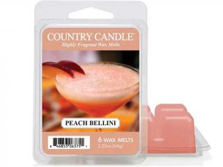 Country Candle – vonný vosk Peach Bellini (Broskvový koktejl), 64 g