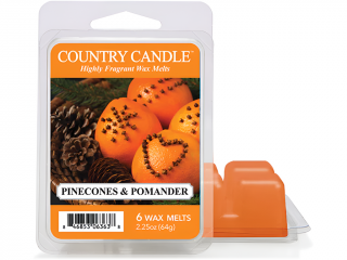 Country Candle – vonný vosk Pinecones & Pomander (Šišky a pomander), 64 g