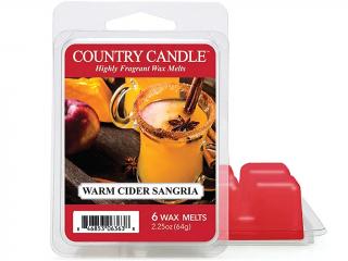 Country Candle – vonný vosk Warm Cider Sangria (Teplá jablečná sangria), 64 g