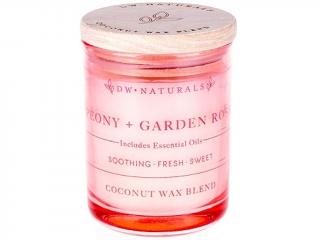 DW Home – vonná svíčka Peony & Garden Rose (Pivoňka a růže), 102 g
