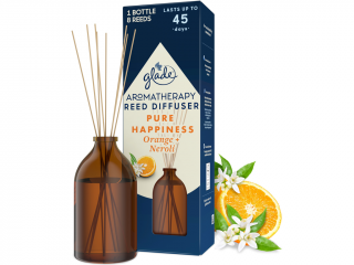 Glade – Aromatherapy difuzér s tyčinkami Pure Happiness (Čisté štěstí), 80 ml