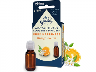 Glade – Aromatherapy náplň do Cool Mist elektrického difuzéru Pure Happiness (Čisté štěstí), 17,4 ml