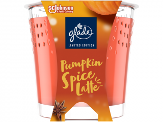 Glade – svíčka Pumpkin Spice Latte (Dýňové kořeněné latte) Velikost: střední 112 g