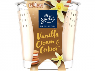 Glade – svíčka Vanilla Cream Cookies (Sušenky s vanilkovým krémem) Velikost: střední 112 g