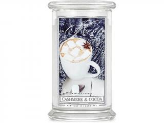 Kringle Candle – vonná svíčka Cashmere & Cocoa (Kašmír a kakao), 624 g