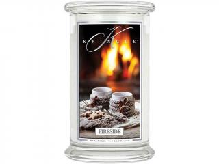 Kringle Candle – vonná svíčka Fireside (U krbu), 624 g