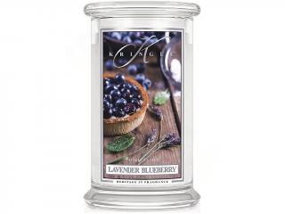 Kringle Candle – vonná svíčka Lavender Blueberry (Levandule a borůvka), 624 g