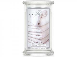 Kringle Candle – vonná svíčka Warm Cotton (Hřejivá bavlna), 624 g