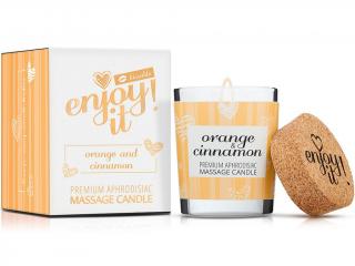 MAGNETIFICO – Enjoy it! masážní svíčka Orange & Cinnamon (Pomeranč a skořice), 70 g