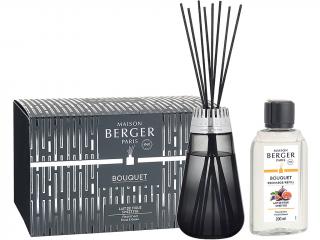 Maison Berger Paris – aroma difuzér s tyčinkami Amphora černá a náplň Sweet Fig (Fíkové mléko) 200 ml