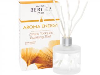 Maison Berger Paris – Aroma Energy (Povzbuzení) difuzér s vůní Sparkling Zest (Čerstvé tonikum), 180 ml
