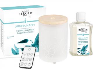 Maison Berger Paris – Aroma Happy (Radost) sada elektrický difuzér, náplň Aquatic Freshness (Svěžest vody) 475 ml