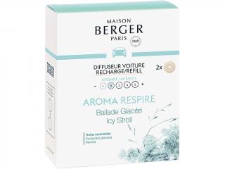 Maison Berger Paris – Aroma Respire (Dýchání) náplň vůně do auta Icy Stroll (Chladivá procházka), 2 ks