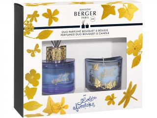 Maison Berger Paris – Duo Mini dárková sada aroma difuzér a vonná svíčka Lolita Lempicka, fialová