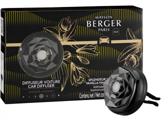 Maison Berger Paris – Kali vůně do auta Vanilla Magnificence (Velkolepá vanilka), černá