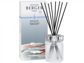 Maison Berger Paris – Land aroma difuzér s tyčinkami Pure White Tea (Čistý bílý čaj), ojíněná 115 ml