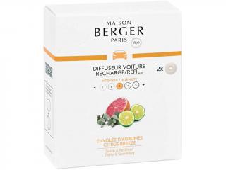 Maison Berger Paris – náplň vůně do auta Citrus Breeze (Citrusový vánek), 2 ks