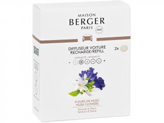 Maison Berger Paris – náplň vůně do auta Musk Flowers (Květy pižma), 2 ks