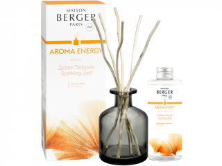 Maison Berger Paris – sada difuzér s tyčinkami a náplň Aroma Energy (Povzbuzení)