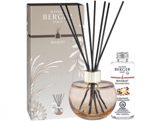 Maison Berger Paris – sada difuzér s tyčinkami Holly tělová a náplň Amber Powder (Ambrový prach)