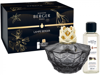 Maison Berger Paris – sada katalytická lampa Kali černá a náplň Vanilla Magnificence (Velkolepá vanilka)