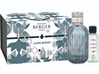 Maison Berger Paris – sada katalytická lampa Quintessence modrá a náplň Golden Wheat (Zlaté lány)