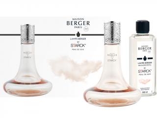 Maison Berger Paris – Starck® sada katalytická lampa a náplň Peau de Soie (Hedvábná kůže), růžová