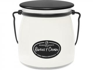 Milkhouse Candle Co. – vonná svíčka Berries & Cream (Borůvky a vanilka), 454 g