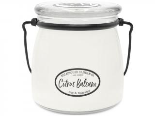 Milkhouse Candle Co. – vonná svíčka Citrus Balsam (Citrusy a jehličí), 454 g