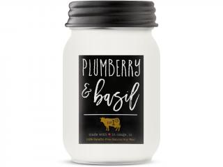 Milkhouse Candle Co. – vonná svíčka Plumberry & Basil (Švestka a bazalka), 368 g