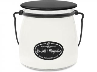 Milkhouse Candle Co. – vonná svíčka Sea Salt & Magnolia (Mořská sůl a magnólie), 454 g