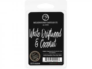 Milkhouse Candle Co. – vonný vosk White Driftwood & Coconut (Naplavené dřevo a kokos), 70 g