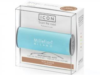 Millefiori – ICON vůně do auta Soft Leather (Jemná kůže), modrá